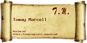Tomay Marcell névjegykártya